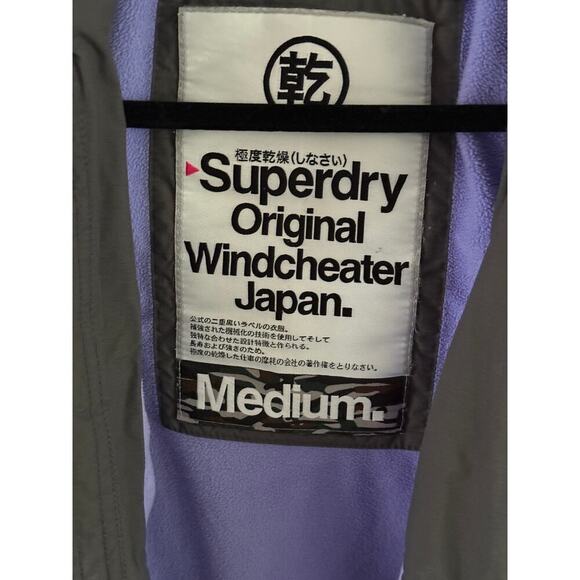Superdry Women’s M Original Windcheater Japan Jacket Grey/Lavender Windbreaker - Picture 2 of 9